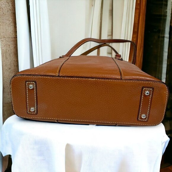 Dooney & Bourke Small Lexington Leather Tote In Caramel Pebble Leather M0386547 - Picture 4 of 13
